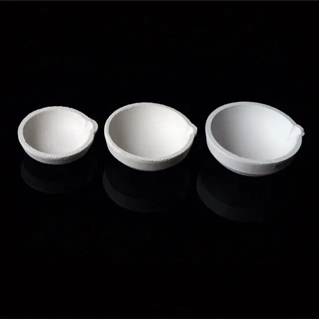 Diversi tipi di crogiolo in ceramica di silice al quarzo fuso/piatto di fusione in crogiolo di silice in ceramica