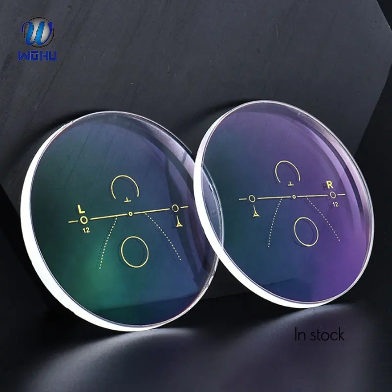 1.50 1.59 1.56 1.61 1.67 HMC Surfaced Optical Lenses, Anti-Blue, Photochromic Grey, Freeform Prescription Progressive Lens