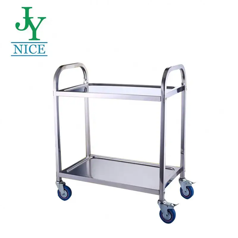 Servizio in camera di Utilità commerciale heavy duty Mobile Carrello 2 strati 3 strati In Acciaio Inox Medico Ospedaliero Trolley