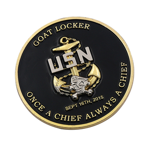 Hacer su propio diseño de esmalte suave personalizado grabado oro <span class=keywords><strong>militar</strong></span> moneda - Product Image 6