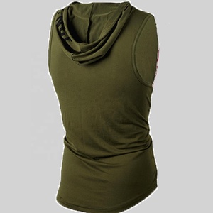 New Whole Sale Men Gym Sleeveless Top Vest Summer Slim Fitness Hoodie Bodybuilding Tank Top - Product Image 4