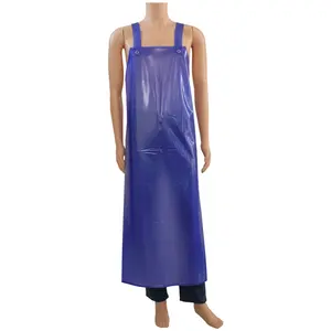 High quality PVC blue food processing apron