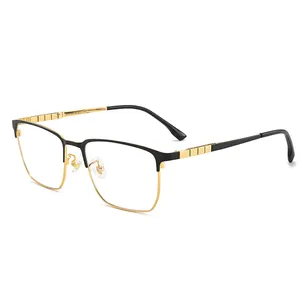 Vollrand individuell retro quadratische Dicke Titan-Optischer Rahmen Brillen Designer Brille