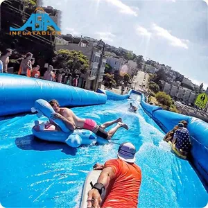 100m लंबी पानी Inflatable शहर स्लाइड/Inflatable पर्ची N स्लाइड वयस्कों के लिए