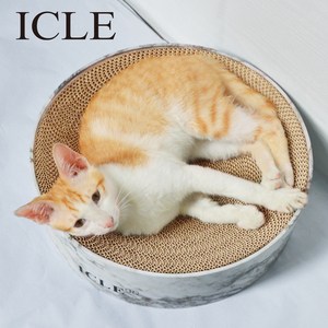 Rumah tempat tidur Cattery kertas seruling BB kualitas tinggi-IC-0028-Cloud Stone-35cm grosir papan cakar kucing dengan kotak - Product Image 5