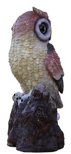 Gros Hibou Épouvantail avec des Yeux Clignotants et Effrayant Son Alimentés Par L'énergie Solaire et Activé Par le Mouvement, Effraie Les Oiseaux et Les Ravageurs