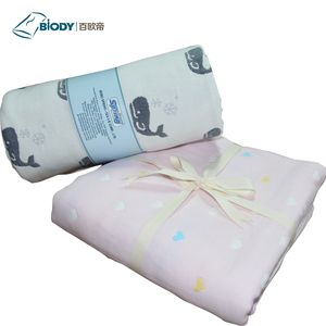 Fábrica al por mayor bonito diseño de algodón orgánico pañales manta de bebé - Product Image 1