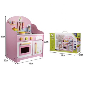 Rosa al <span class=keywords><strong>por</strong></span> mayor preescolar papel <span class=keywords><strong>jugar</strong></span> Chef de cocina de juguete para los niños - Product Image 4