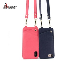 Bolso <span class=keywords><strong>de</strong></span> correa <span class=keywords><strong>de</strong></span> ranura para <span class=keywords><strong>tarjeta</strong></span> <span class=keywords><strong>de</strong></span> crédito titular <span class=keywords><strong>de</strong></span> la PU Saffiano cuero caso del teléfono celular caso para iPhone 7 8 - Product Image 2