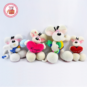 Animales de <span class=keywords><strong>peluche</strong></span> al por mayor regalo juguetes Día de San Valentín ratón <span class=keywords><strong>rata</strong></span> juguete con el corazón - Product Image 1
