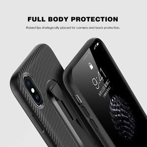 Terne protection corporelle béquille de fiber de Carbone de conception tpu coque De téléphone Portable étui pour iphone X/XS - Product Image 5