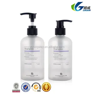 Nouveau design shampooing, bouteille de shampoing, chrome pompe en plastique bouteille de lotion vide 300 ml