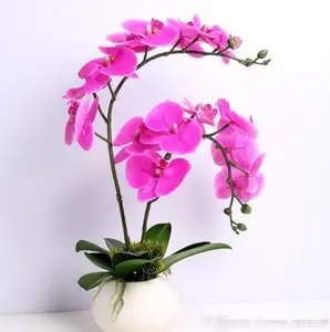 Latex orchid Artificial Flowers Real Touch flower PU material Orchid Butterfly for House home Wedding Festival Decoration P