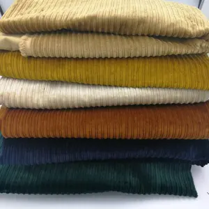 Factory wholesale 4.5 wales high low cotton stretch corduroy fabric girmes brush finishing wide wale corduroy fabric