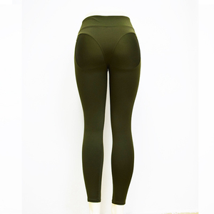 <span class=keywords><strong>Leggings</strong></span> da Yoga in Nylon Spandex Sexy per allenamento Fitness rosso - Product Image 6