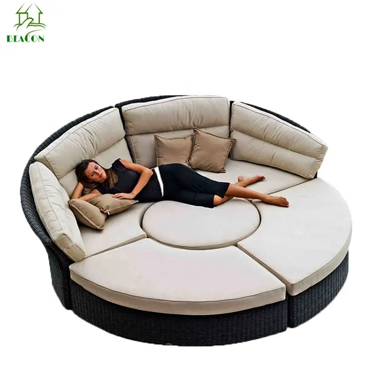Best selling factory wholesale rattan outdoor garden pool chaise furniture beach sun lounger chair daybed
