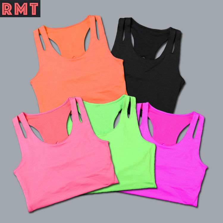 OEM Wholesale Fitness Clothing Custom Neon Color Women Racerback Yoga Tank Top Ladies Blank Gym Vest Singlet