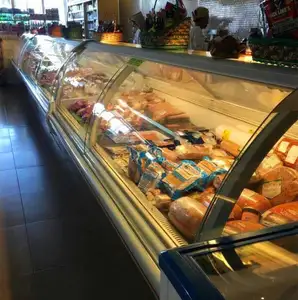 1400 MM Conner Vis Teller/Vlees Display Koelkast voor Supermarkt