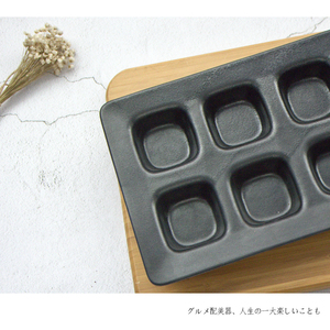 Maison de style japonais/restaurant/hôtel vaisselle utiliser rectangle noir en porcelaine 8 compartiments plats en sauce - Product Image 5