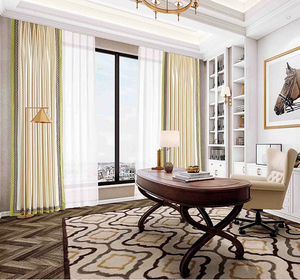 <span class=keywords><strong>Tende</strong></span> Oscuranti Moderne in Stile Jacquard Europeo su Misura <span class=keywords><strong>per</strong></span> il Soggiorno con Mantovane - Product Image 3
