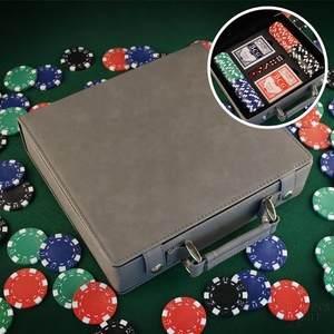 Jeu de cartes de <span class=keywords><strong>Poker</strong></span> Texas Hold'em, haute qualité, avec étui en cuir, cadeau pour mari, lecteur de <span class=keywords><strong>Poker</strong></span> - Product Image 5