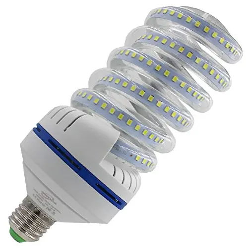 250 Watt Equivalent A19 Spiral LED Bulbs 30W Daylight 6000K LED Corn Light Bulbs 3300LM E26 E27 Base