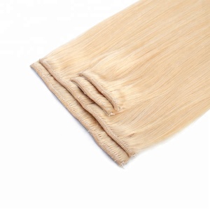 613 <span class=keywords><strong>Sans</strong></span> Soudure Double Trame Vierge Cuticules Alignés Cheveux <span class=keywords><strong>Clip</strong></span> En Extensions de Cheveux Humains - Product Image 5