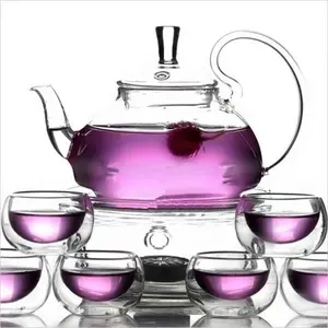 800ml Clear Loose Leaf Tea Brewing Glass Teap Pot with Handle & Lid