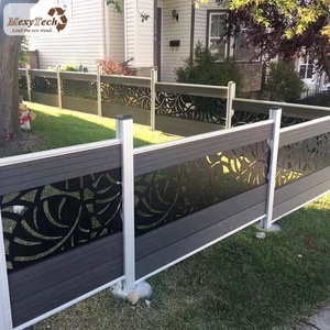 Clôture extérieure <span class=keywords><strong>en</strong></span> bois écologique, clôture de jardin décorative <span class=keywords><strong>en</strong></span> plastique Composite, clôture de balcon pour maisons - Product Image 4