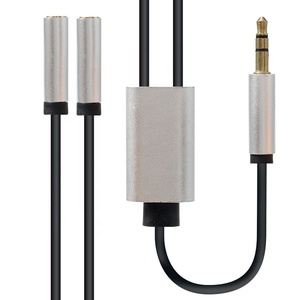 Aux óptico serie RS232 <span class=keywords><strong>Jack</strong></span> serpiente <span class=keywords><strong>3</strong></span>,<span class=keywords><strong>5mm</strong></span> de dos puertos de vídeo con Control de volumen de <span class=keywords><strong>Audio</strong></span> <span class=keywords><strong>Cable</strong></span> - Product Image 5