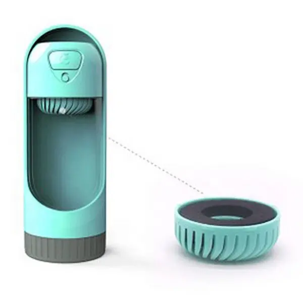 2021 els máquina de passeio de plástico portátil, reciclável, garrafa de água para cães, 300ml