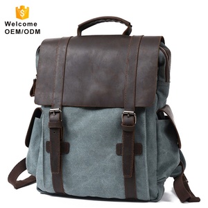 multifuncional retro de cuero real fabricante de alta calidad ligero clásico cremallera deportivo pequeño mini mochila - Product Image 1