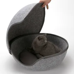 Fabbricazione Eco-Friendly Gatto Grotta Forma di Uovo Sentiva Pet Letto