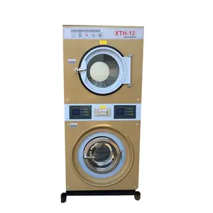 Fully automatic laundry machine paint shell 12kg stack washer dryer dryer stainless steel laundry washing