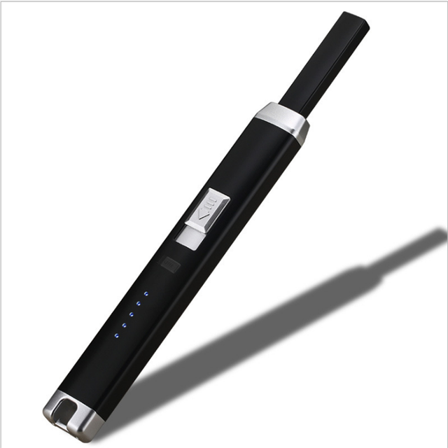 Free Custom Logo Classic Metal Windproof USB Rechargeable Arc Electric Lighter for Cigarette BBQ and Kitchen Use Butane Fuel