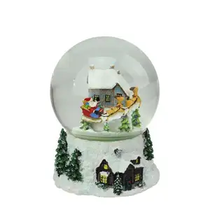 Led Light e Musical e Animated Santa e renne rotante Christmas Water Globe