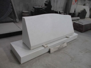 Único diseño Simple cementerio lápida blanca se inclina <span class=keywords><strong>la</strong></span> <span class=keywords><strong>tumba</strong></span> de piedra de mármol - Product Image 3