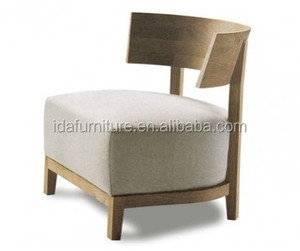 Thomas chaise moderne unpholstered tissu chêne chaise de salon chaise de hall d'hôtel - Product Image 1