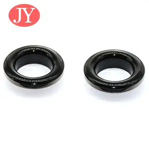 Rubber coating black metal eyelet for boots