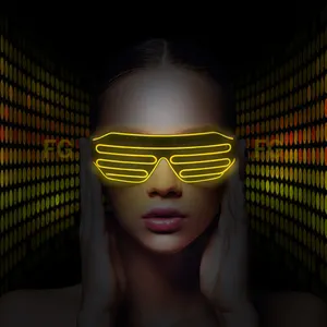 10 colors led shutter glasses hottest night and club party led flashing EL glasses with led