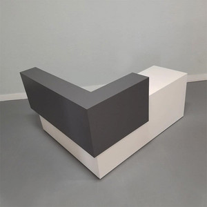 Mostrador de recepción de Hotel con forma de L, Mostrador de cajero, moderno, blanco - Product Image 3