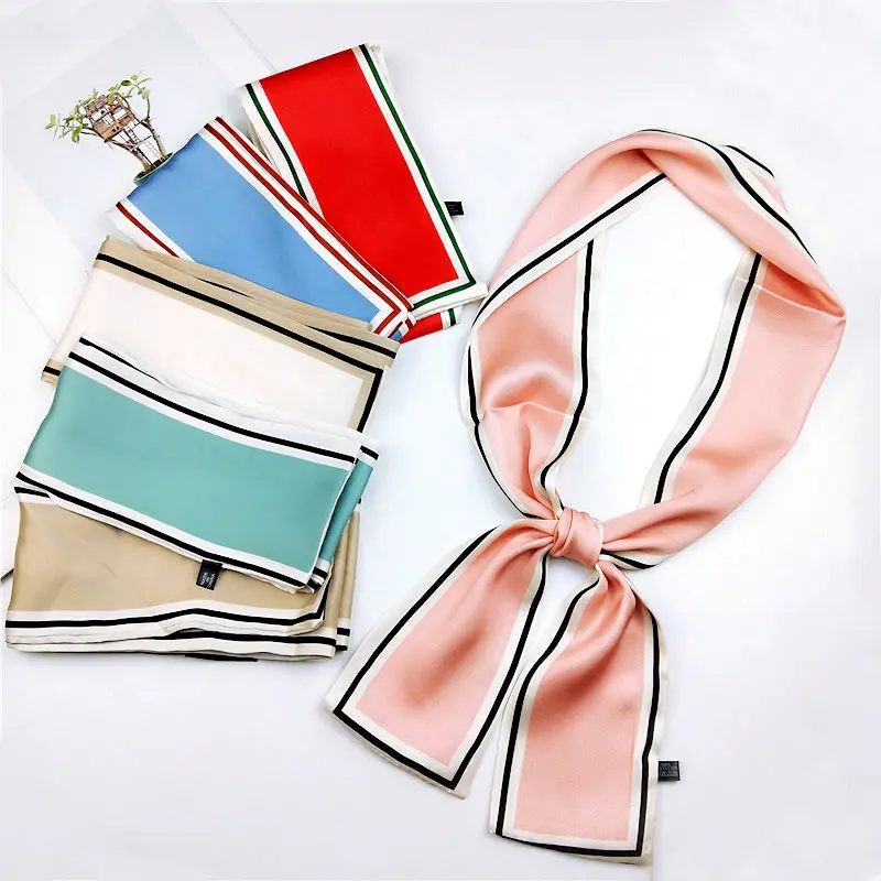 Small Square Satin Scarf Artifical Silk Scarf Foulard Femme Elegant Women's Wrap Handkerchief Bandana