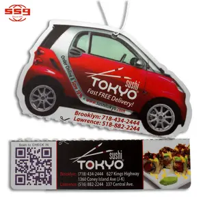 Рекламный логотип на заказ, подвесная Автомобильная бумага, картонная упаковка, дизайн вашего собственного автомобиля, освежители воздуха