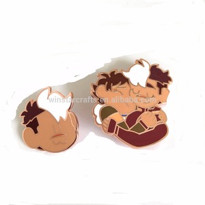 Dongguan Winstar de moda de esmalte duro magnético oro rosa pin de paño/Cloisonne collar/traje de pines - Product Image 1