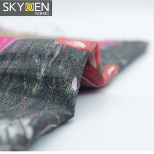 Skygen gros plaine armure légumes souple imprimé 100% ramie pur fantaisie floral femmes robe <span class=keywords><strong>tissu</strong></span> - Product Image 3
