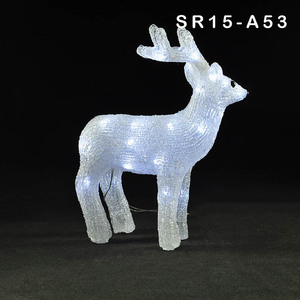 <span class=keywords><strong>Renos</strong></span> acrílicos LED grandes iluminados, exterior, 3D, Navidad, blanco - Product Image 4