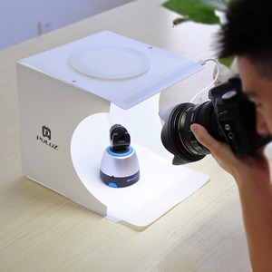 PULUZ 20*20 cm Mini Pieghevole <span class=keywords><strong>Fotografia</strong></span> In Studio 20 centimetri led shooting tenda box con 6 colori fondali - Product Image 4