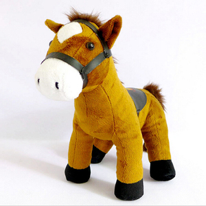 Özel yumuşak doldurulmuş hayvan Peluş At Oyuncak Kahverengi At Peluş Doldurulmuş Oyuncaklar - Product Image 3