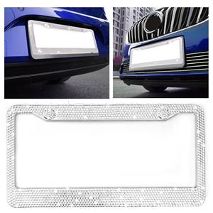 Di alta qualità USA Standard nuovo su misura in plastica/acciaio inox/lega di zinco auto numero targa diamantata telaio/supporto - Product Image 3