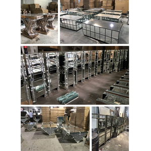 Sang Trọng Lấp Lánh Nghiền Nát Quảng Trường Kim Cương Nhân Đôi Bàn Cà Phê - Product Image 5